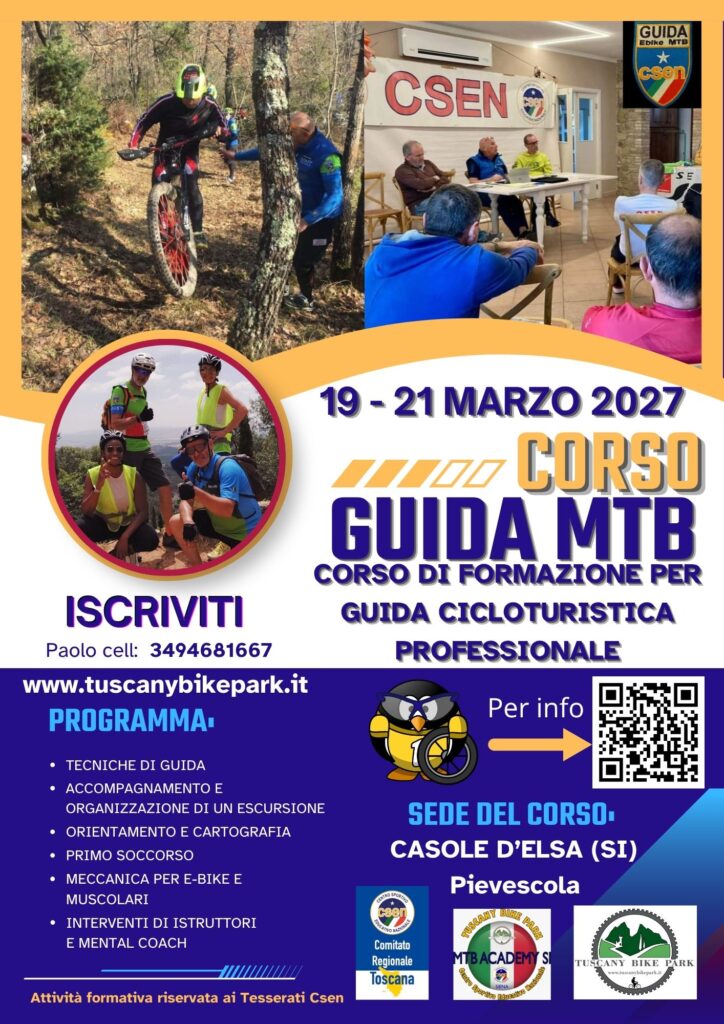 Corso Guida MTB 2027 Tuscany Bike Park Pievescola