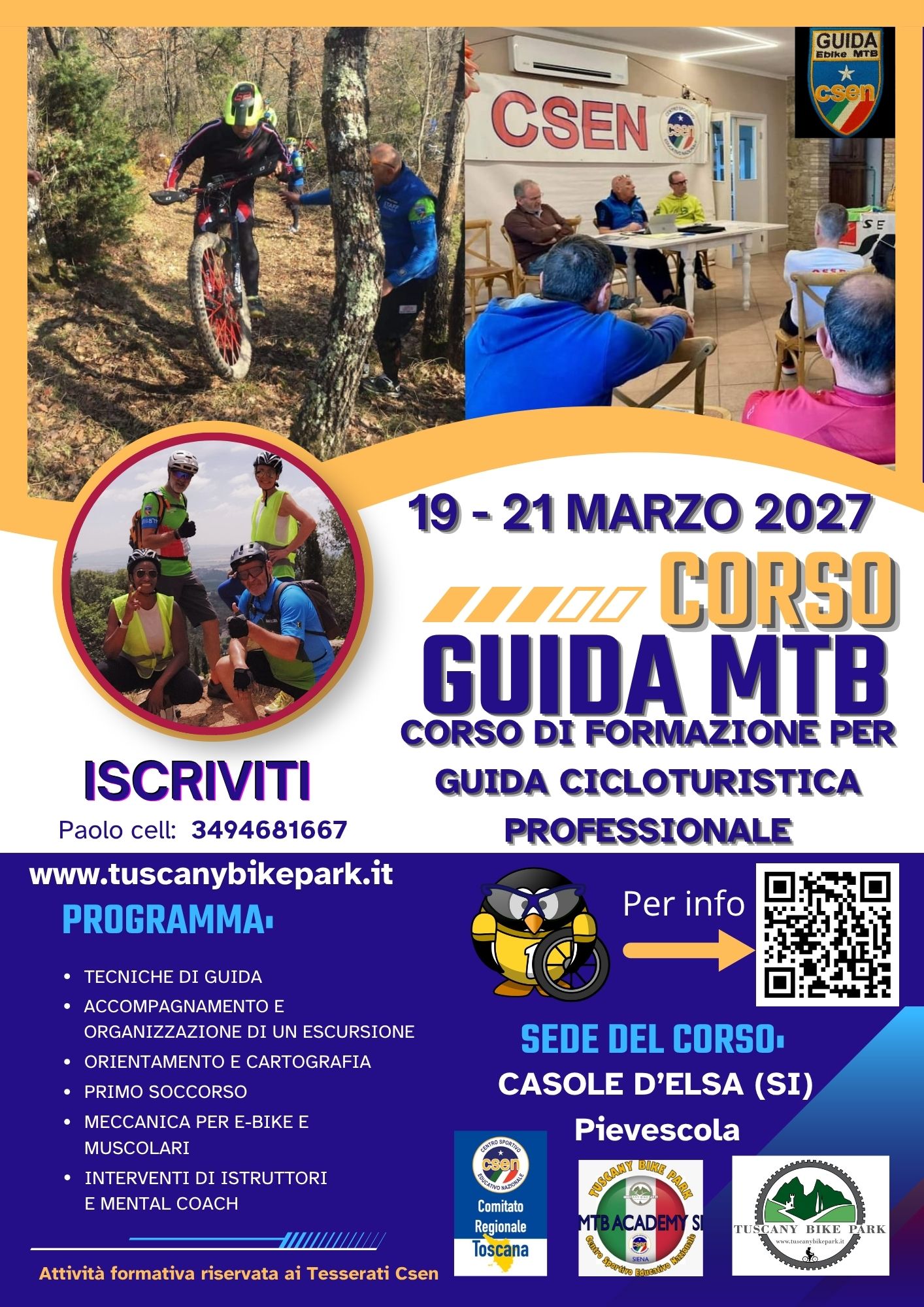 Corso Guida MTB 2027 Tuscany Bike Park Pievescola